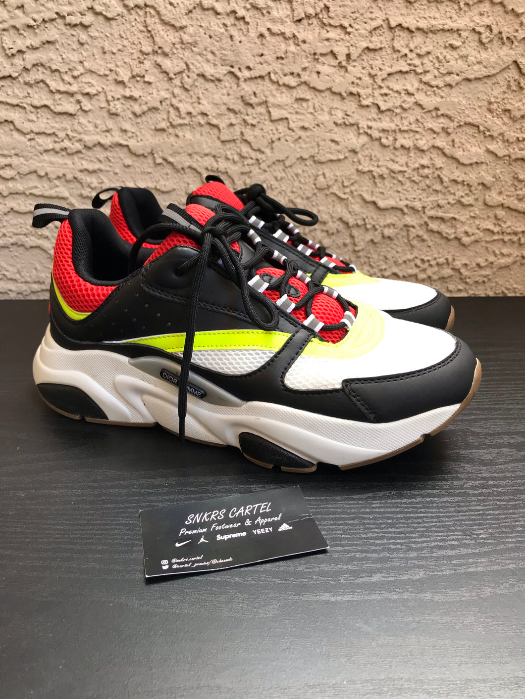 Dior Homme B22 Sneaker Black, Yellow & Red Dior Homme